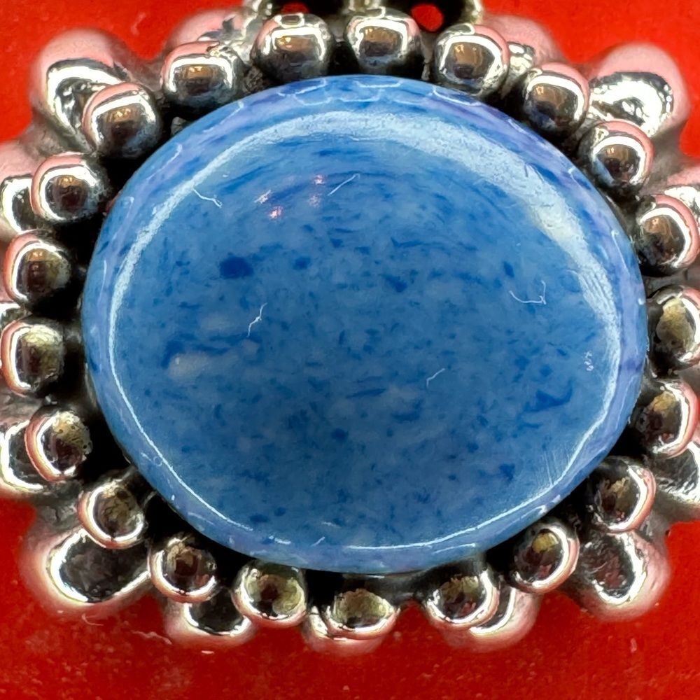 925 Silver and Turquoise Blue Pendant - Picture 2 of 5